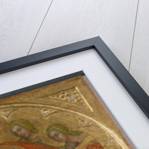 Enthroned Madonna and Child with four angels, two saints and a benefactor, c.1400 by Paolo di Giovanni Fei