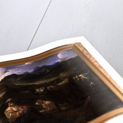 Shepherdess with herd by Philipp Peter called Rosa da Tivoli Roos