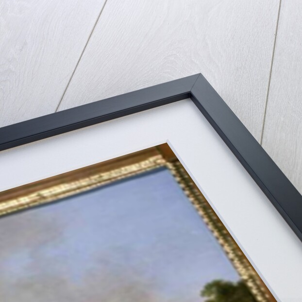 Moutainous landscape with waterfall by Otto Wagner