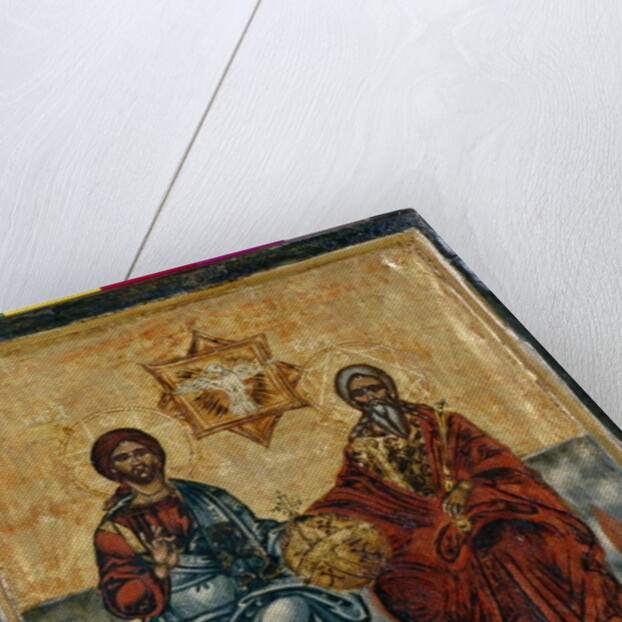 Icon from Crete depicting the Holy Trinity by Greek School
