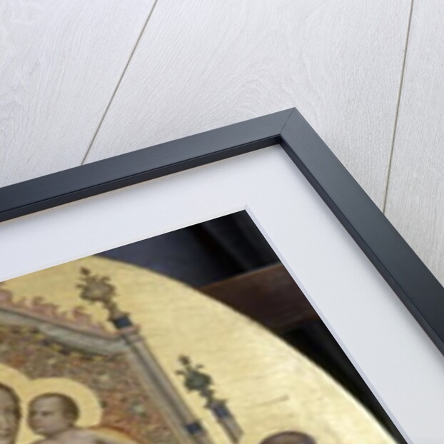 Enthroned Madonna with Child, Saints Anthony and Julian and four angels by Niccolo di Pietro Gerini