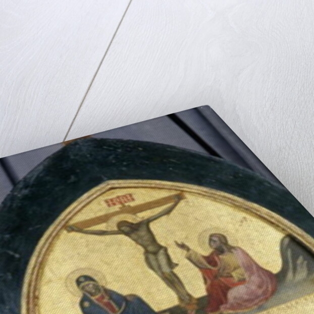 Coronation of the Virgin with angels, saints and the Crucifixion, c.1405 by Niccolo di Pietro Gerini