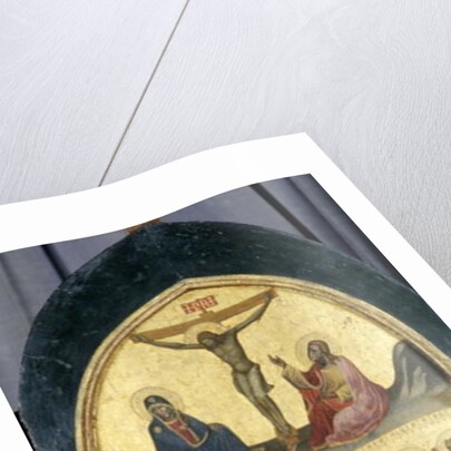 Coronation of the Virgin with angels, saints and the Crucifixion, c.1405 by Niccolo di Pietro Gerini