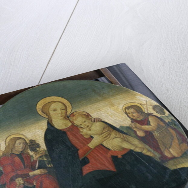 Madonna and Child with Archangel Raphael and St. John, c.1490 by Jacopo del Sellaio