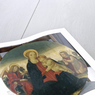 Madonna and Child with Archangel Raphael and St. John, c.1490 by Jacopo del Sellaio