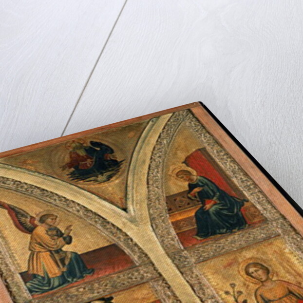 Altar wing depicting the Crucifixion, St. Dorothy and other saints, c.1420 by Di Mariotto Nardo