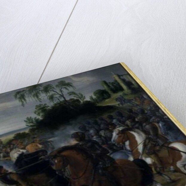 Cavalry in combat at the foot of a hill by Sebastian Vrancx