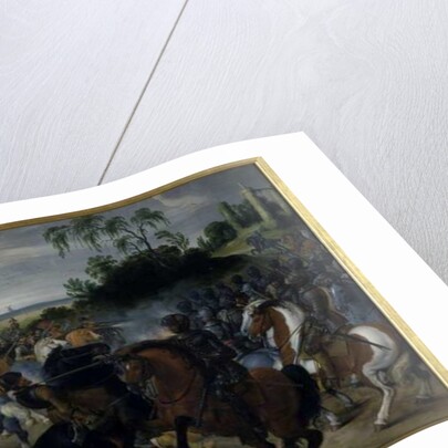 Cavalry in combat at the foot of a hill by Sebastian Vrancx