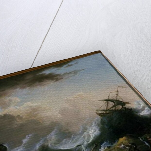 Sea storm and shipwreck by Christian Wilhelm Ernst Dietrich