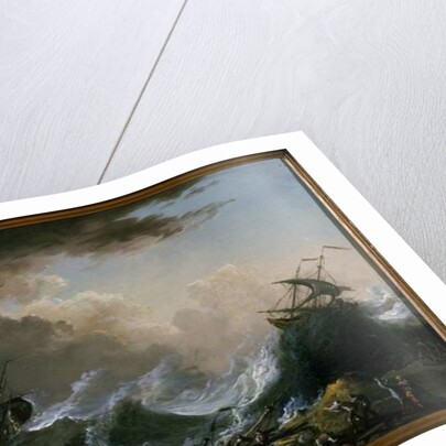 Sea storm and shipwreck by Christian Wilhelm Ernst Dietrich