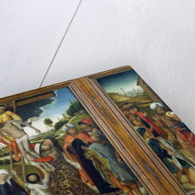 The Deposition, flanked by Adam and Eve Mourning Abel and Joseph's Coat Shown to Jacob by Netherlandish School