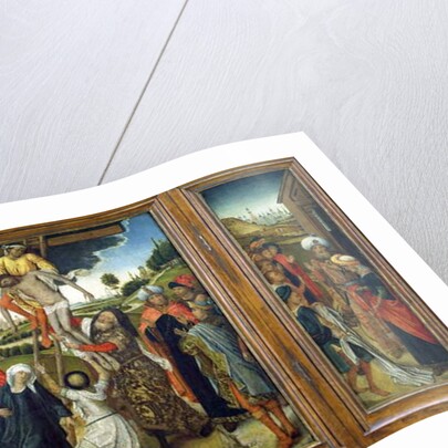 The Deposition, flanked by Adam and Eve Mourning Abel and Joseph's Coat Shown to Jacob by Netherlandish School