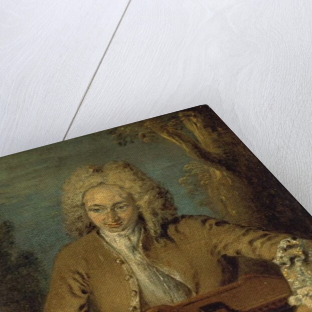 Man Playing a Hurdy-Gurdy by Jean Antoine Watteau