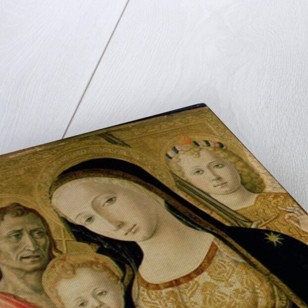 Madonna and Child with St. John the Baptist and St. Michael the Archangel, c.1485-95 by Matteo di Giovanni di Bartolo