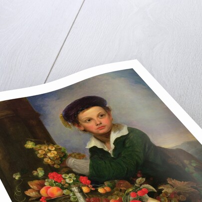 Boy with Still Life, c.1855 by Charles Baum