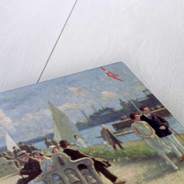 People on a Promenade by Paul Fischer