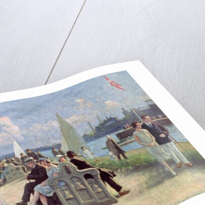 People on a Promenade by Paul Fischer