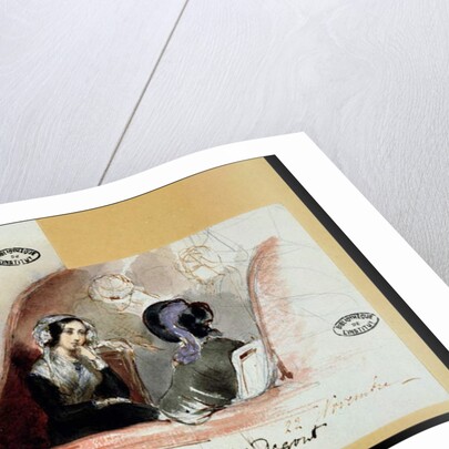 George Sand and Marie de Flavigny Countess of Agoult, at the Comedie Francaise, 1834 by Auguste (b.1810-15) Odier