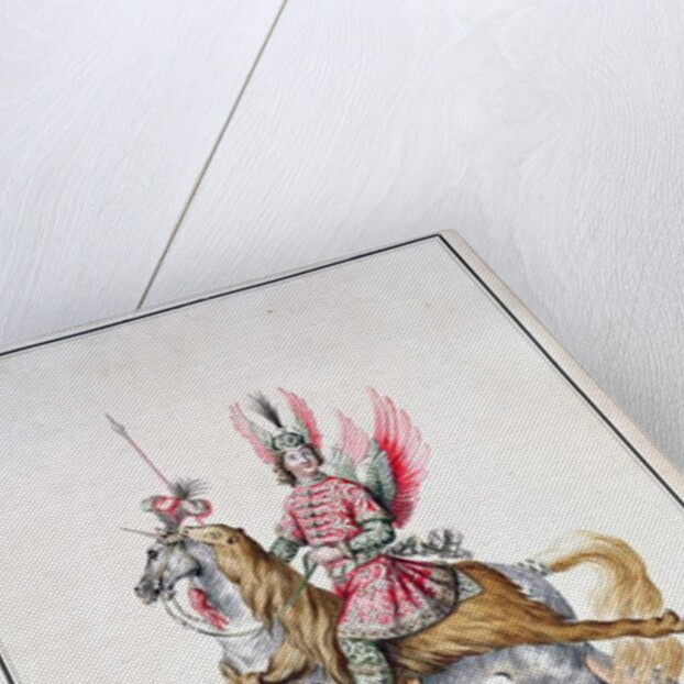 Horseman with wings by Jean I (1640-1711) Berain