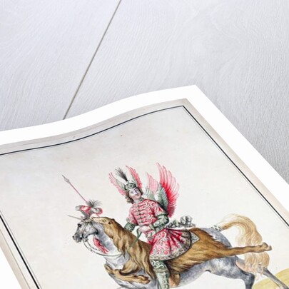 Horseman with wings by Jean I (1640-1711) Berain