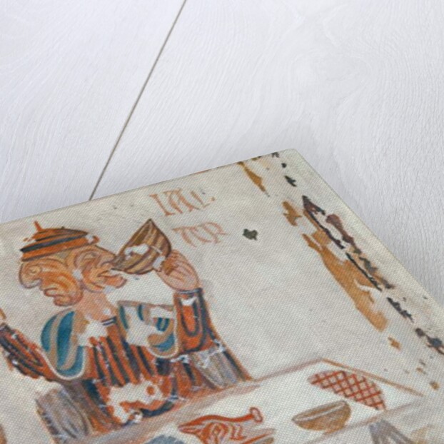 Copy of a medieval original depicting January by (after) French School