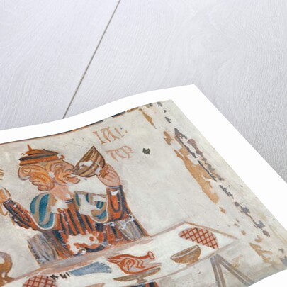 Copy of a medieval original depicting January by (after) French School