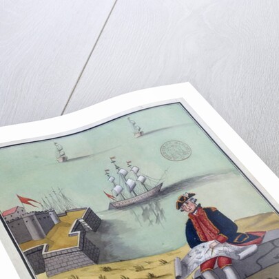 Ms 2848 The Marine Officer, from a series of French military costumes, 1768 by French School