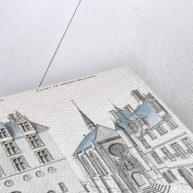 View of the courtyard and chapel at Chantilly by French School