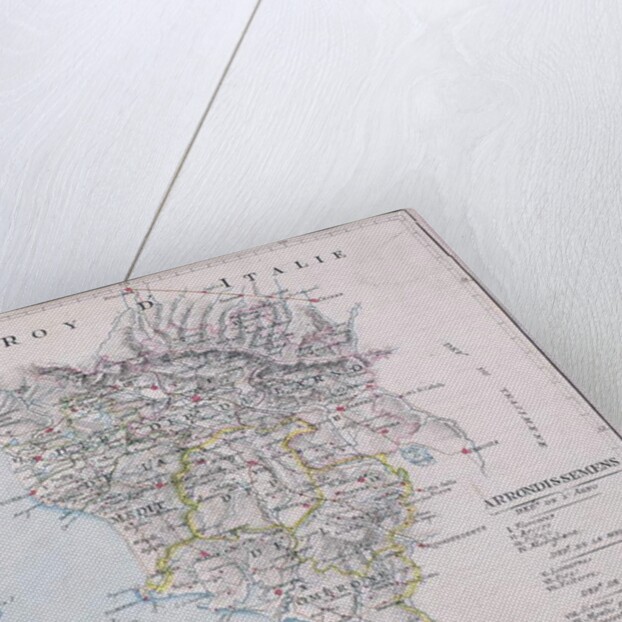 Map of Tuscany by French School