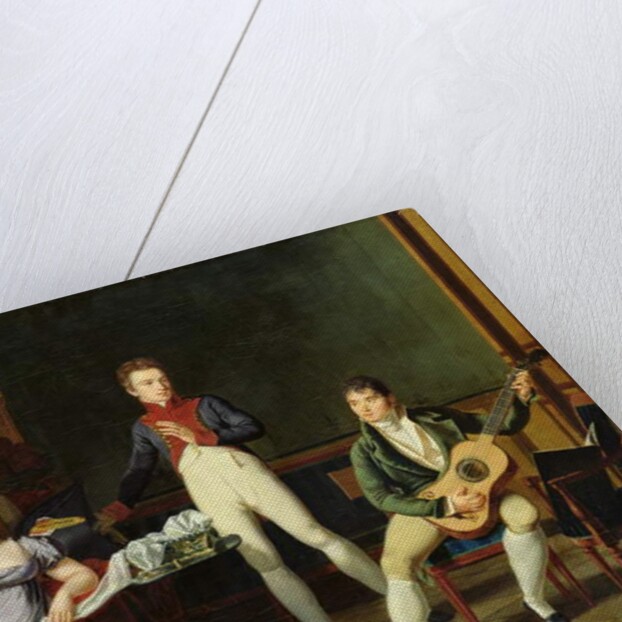 A Musician and his Family, possibly Fernando Sor by French School