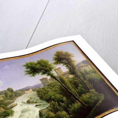 View from the Ile de Sora above the Waterfalls of the Chateau, c.1822 by Alexandre Hyacinthe Dunouy