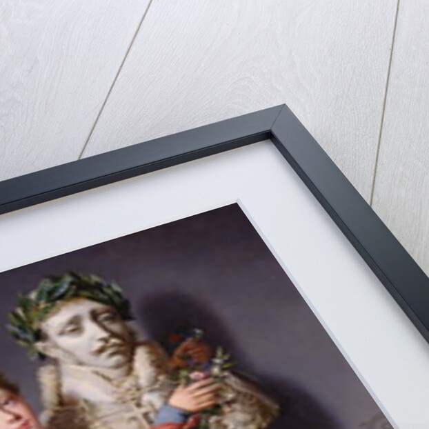 Portrait of Edouard Cesar de Laborde bedecking his father's bust with flowers, 1817 by Alexandre-Jean Dubois Drahonet