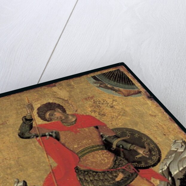 Icon of St George Slaying the Dragon by Greek School
