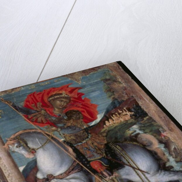 Icon of St George on Horseback Slaying the Dragon by Georgios Klontzas