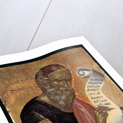 St. John the Theologian, Writing his Revelations on an Open Scroll by Andreas (attr. to) Rico