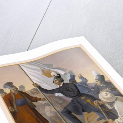 Alexandros Ypsilantis crossing the Prouthos river, February 1821 by Peter von Hess