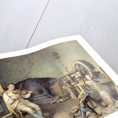 Samuel Crompton Inventing his Spinning Mule, 1895 by Alfred Walter Bayes