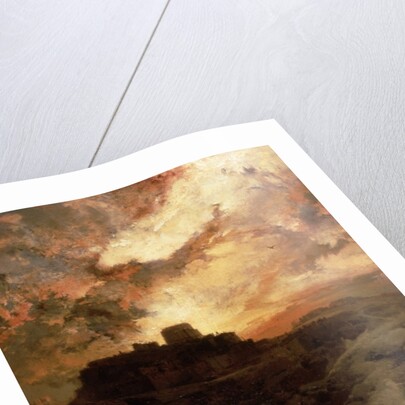 Sunset, Pueblo del Walpe, Arizona, 1880 by Thomas Moran