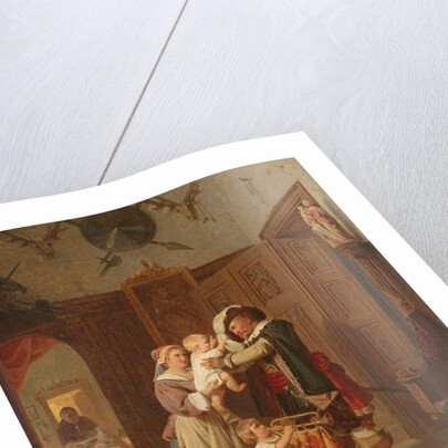 The Cavalier's Return, 1855 by August Friedrich Siegert