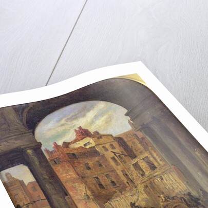 Foregate, Strand, Entrance to Boswell Court - demolished for the site of the New Law Courts, 1868 by Robert Thomas Landells