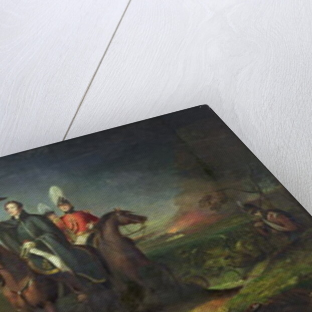 The Meeting of the Duke of Wellington and Field Marshal Blucher on the Evening of the Victory of Waterloo at La Belle Alliance, 1854 by Thomas Jones Barker