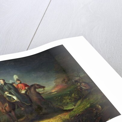 The Meeting of the Duke of Wellington and Field Marshal Blucher on the Evening of the Victory of Waterloo at La Belle Alliance, 1854 by Thomas Jones Barker