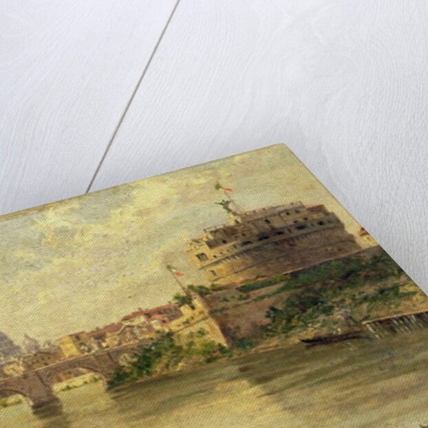 Castel Sant'Angelo and St. Peter's from the Tiber by Antonietta Brandeis