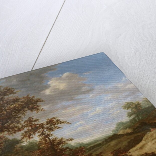 A Wooded Landscape with Cattle by Jacob Salomonsz. Ruysdael