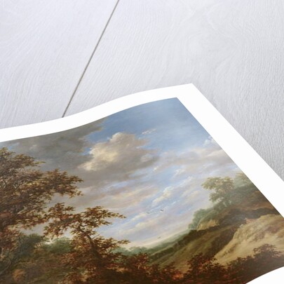 A Wooded Landscape with Cattle by Jacob Salomonsz. Ruysdael