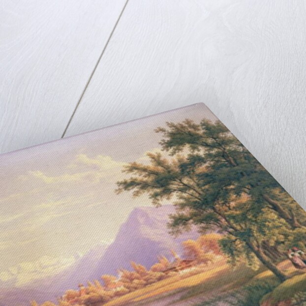 A View of Scherzingen on the Lake of Thun by Jakob Suter