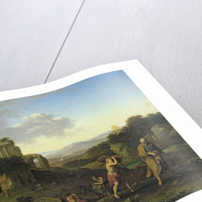 Landscape with Abraham and Isaac by Cornelis van Poelenburgh or Poelenburch