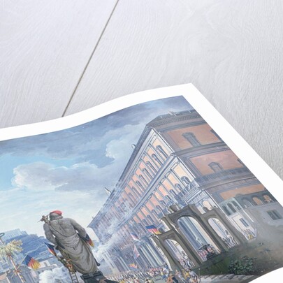 The Palazzo Reale, at the Moment When the Tree of Liberty was Cut Down and the Troops en masse were Directed by the English in 1799, 1800 by Saviero Xavier della Gatta