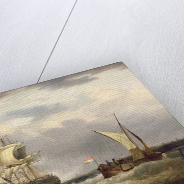 Dutch emigrant ship dropping the pilot and leaving her homeland astern by George Webster