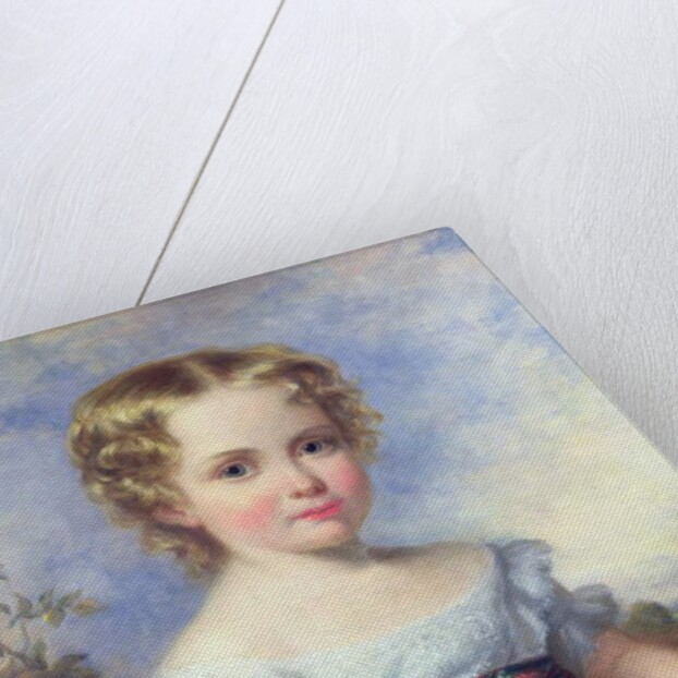 Portrait of a Young Girl with a Tartan Sash by Margaret Carpenter